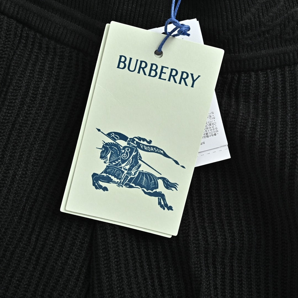 Burberry BBR Side Fine-Check Knit Shorts Black