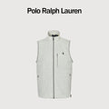 Ralph Lauren RL Polo Pony Embroidered Stand-Collar Reversible Vest Cream