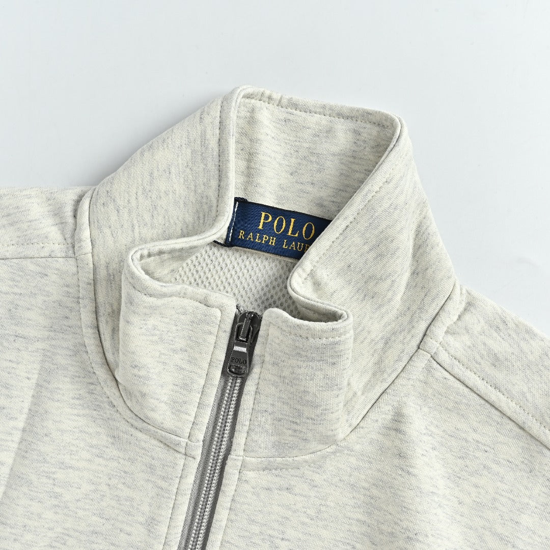 Ralph Lauren RL Polo Pony Embroidered Stand-Collar Reversible Vest Cream