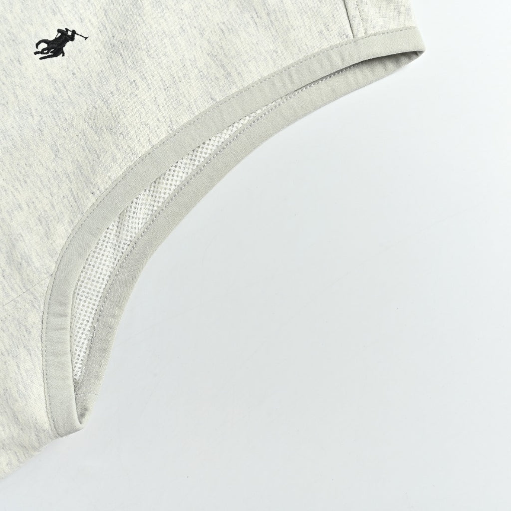 Ralph Lauren RL Polo Pony Embroidered Stand-Collar Reversible Vest Cream