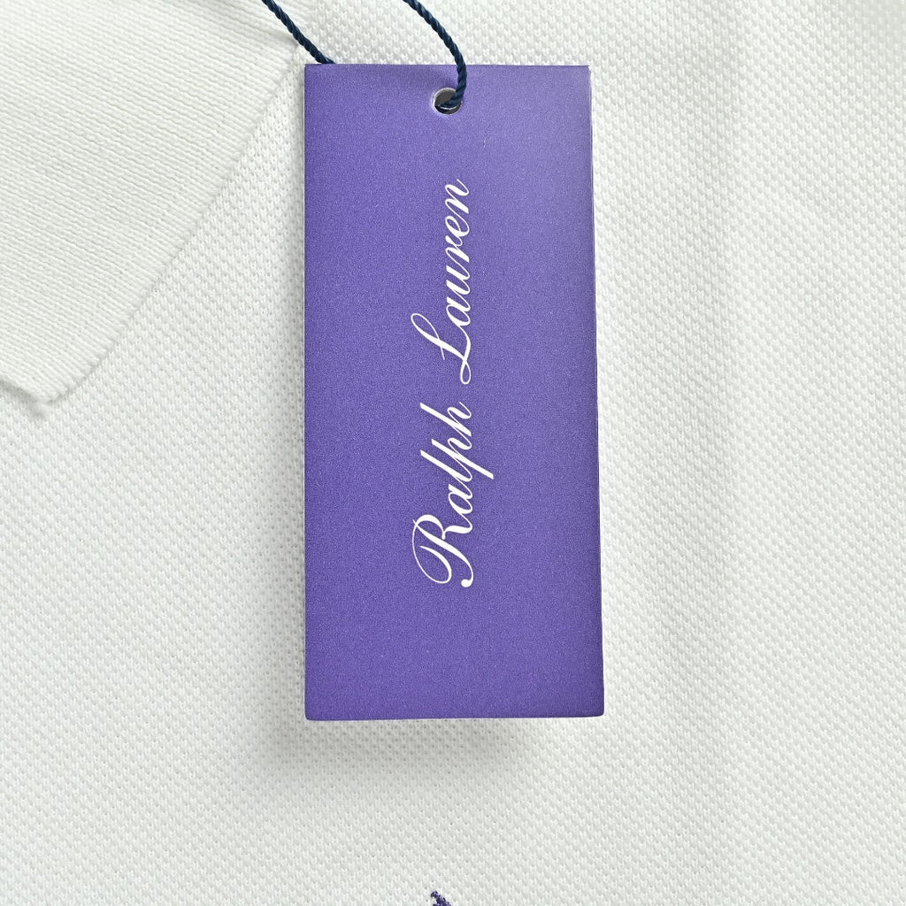 Ralph Lauren Purple Label Polo Pony Short-Sleeve Polo Shirt White