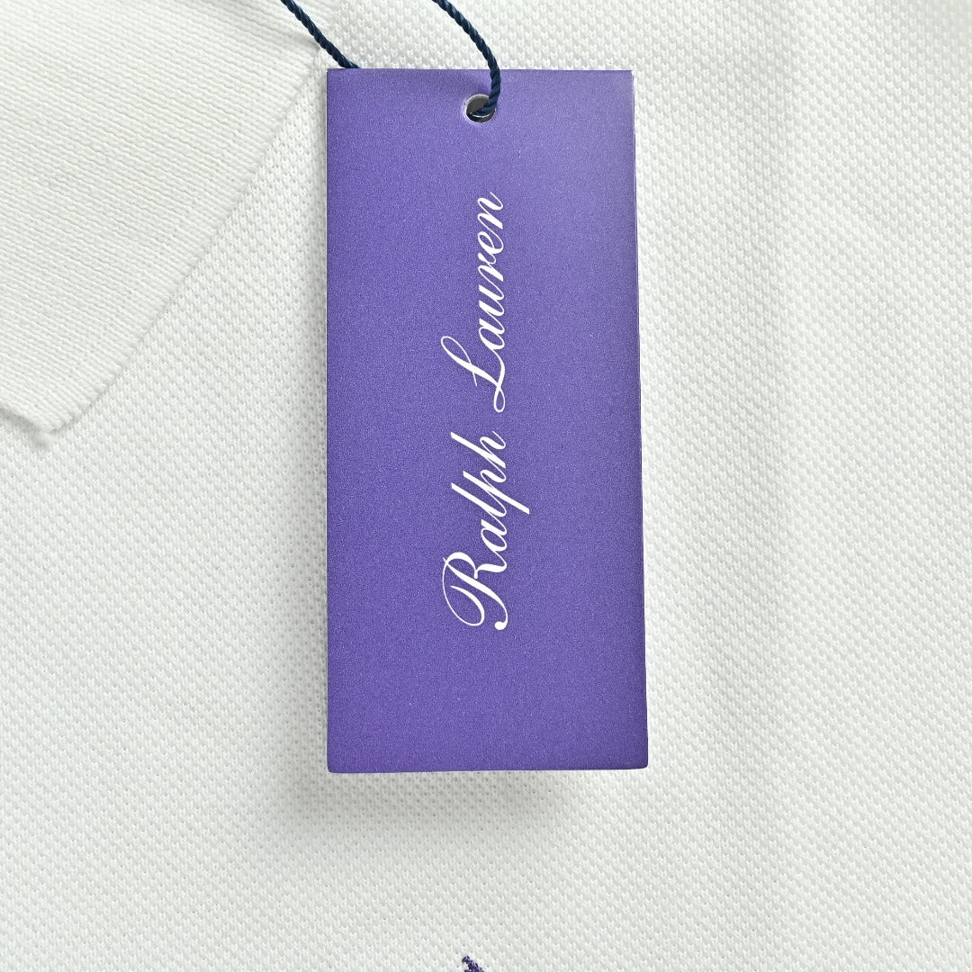 Ralph Lauren Purple Label Polo Pony Short-Sleeve Polo Shirt White