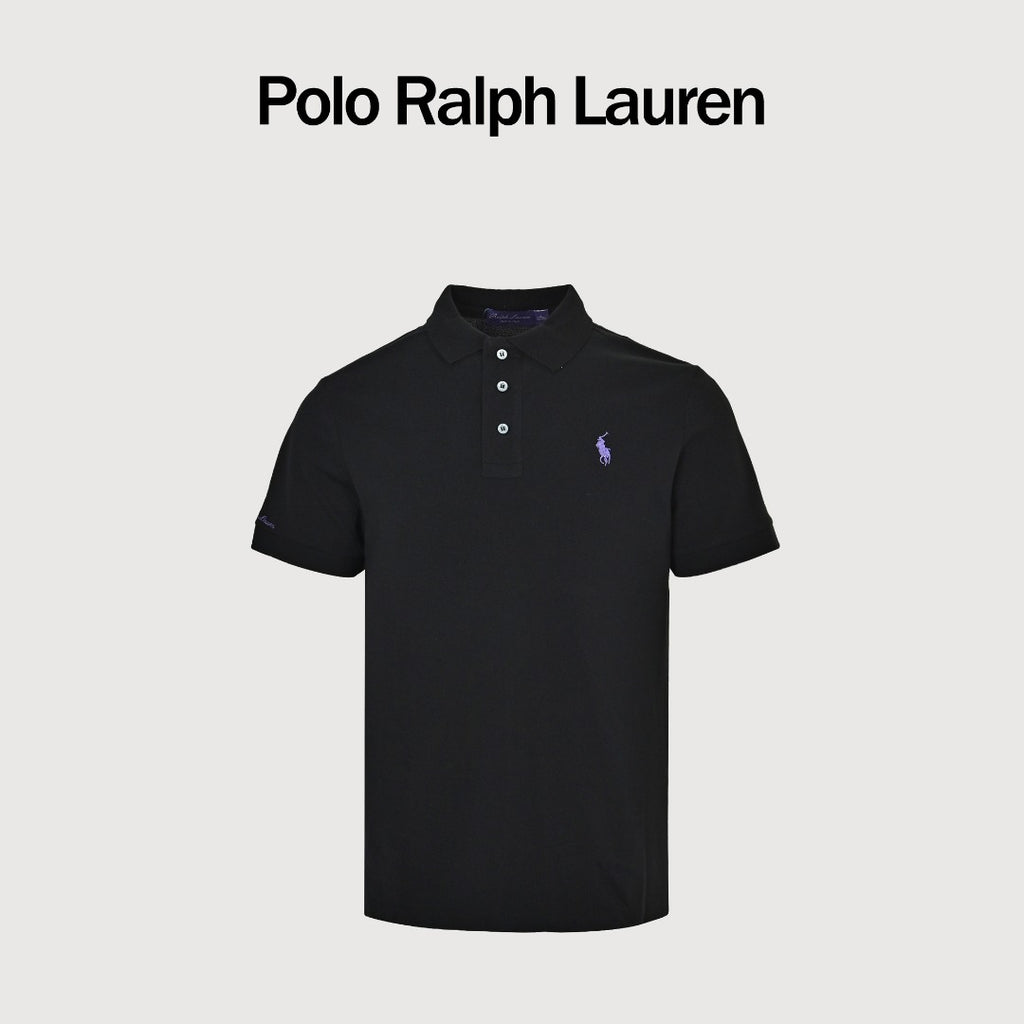 Ralph Lauren Purple Label Polo Pony Short-Sleeve Polo Shirt Black
