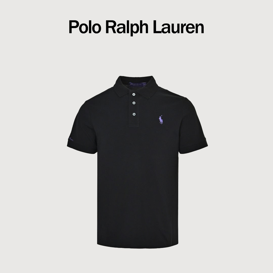 Ralph Lauren Purple Label Polo Pony Short-Sleeve Polo Shirt Black