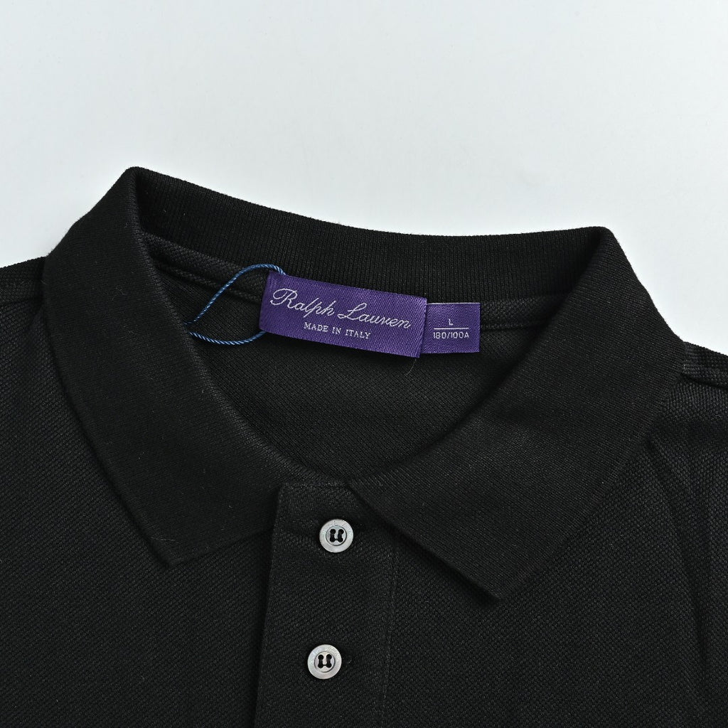 Ralph Lauren Purple Label Polo Pony Short-Sleeve Polo Shirt Black