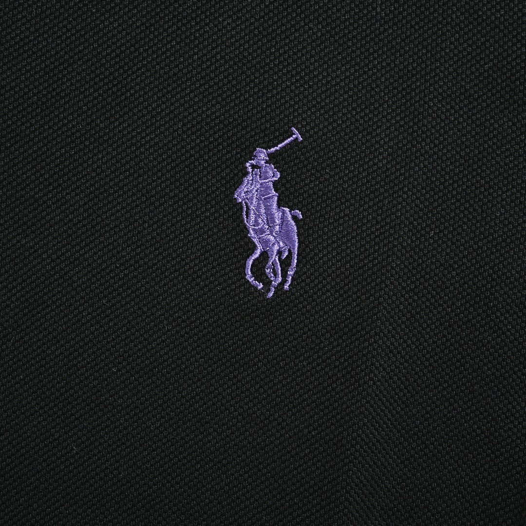 Ralph Lauren Purple Label Polo Pony Short-Sleeve Polo Shirt Black