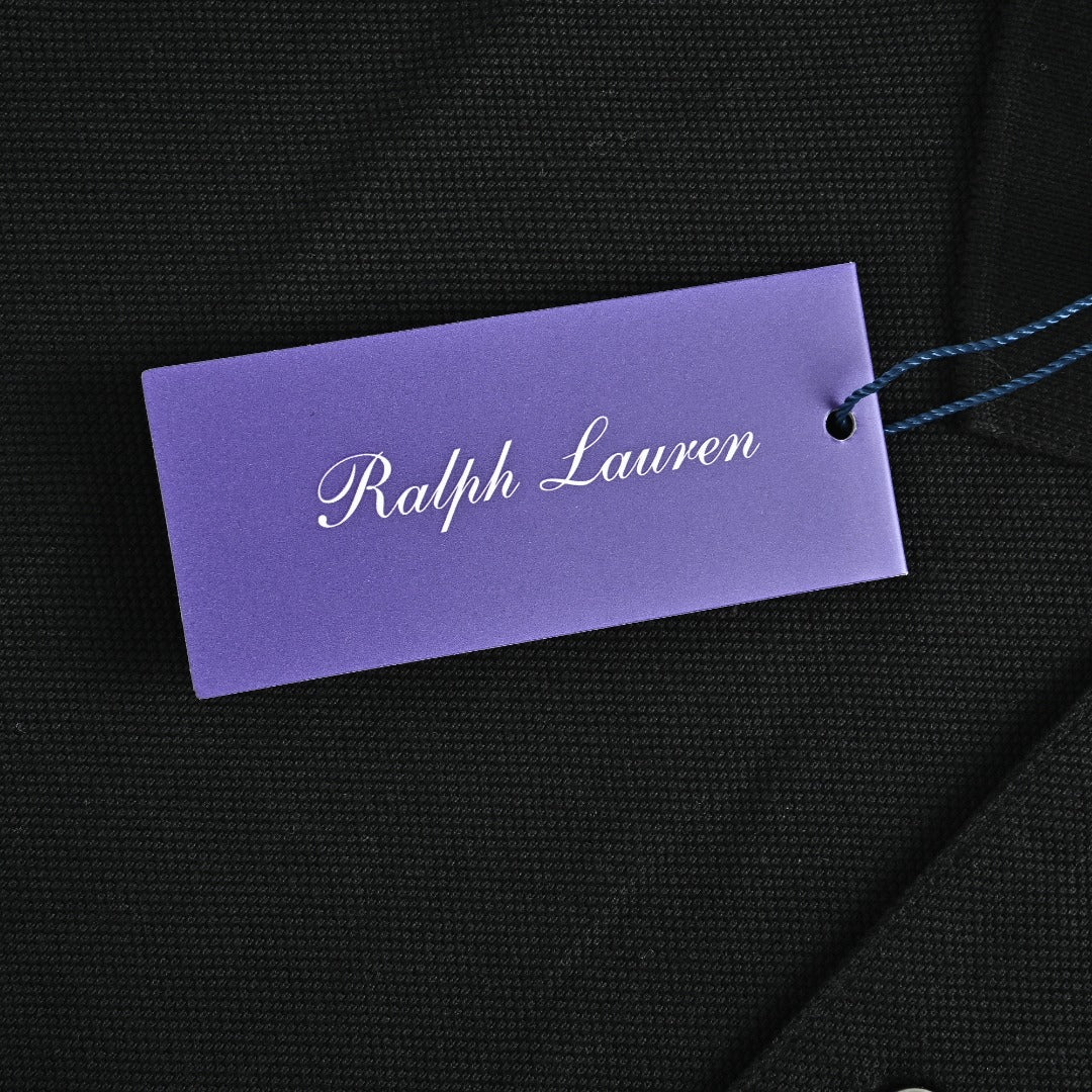 Ralph Lauren Purple Label Polo Pony Short-Sleeve Polo Shirt Black