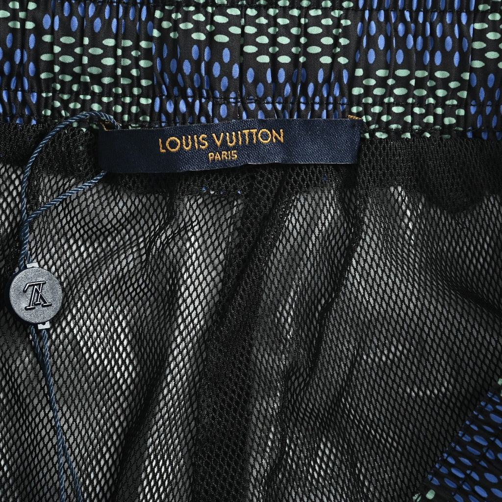 Louis Vuitton Damier Checkerboard Allover-Print Shorts Navy