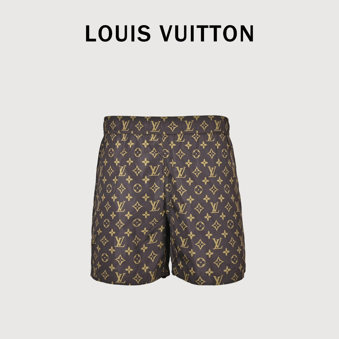 Louis Vuitton LV Monogram Allover-Print Shorts Brown