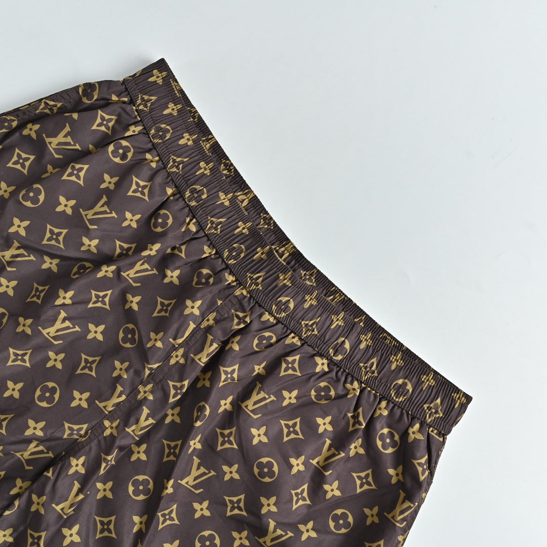 Louis Vuitton LV Monogram Allover-Print Shorts Brown