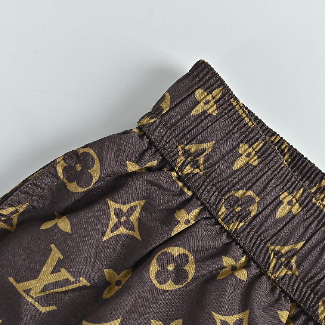 Louis Vuitton LV Monogram Allover-Print Shorts Brown