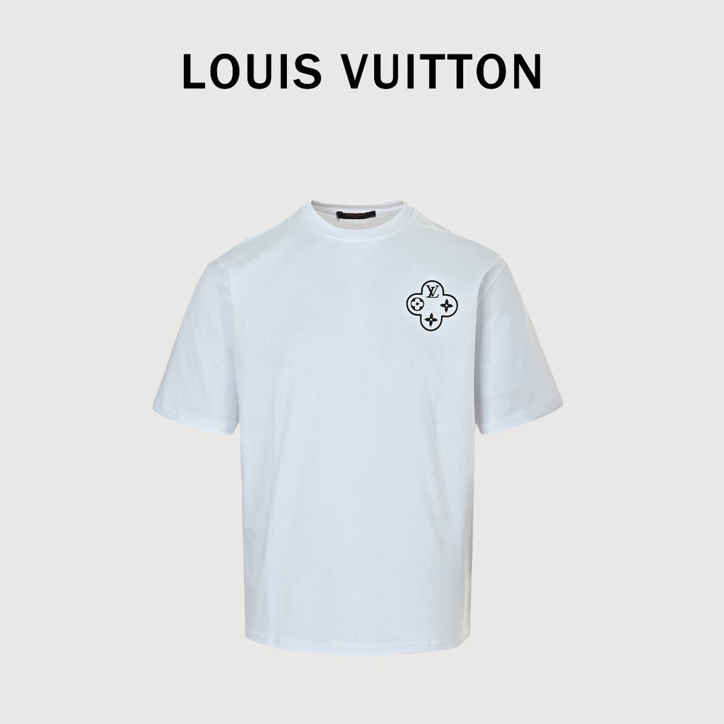 Louis Vuitton 26SS Chain Letter Logo Print Short-Sleeve T-Shirt White