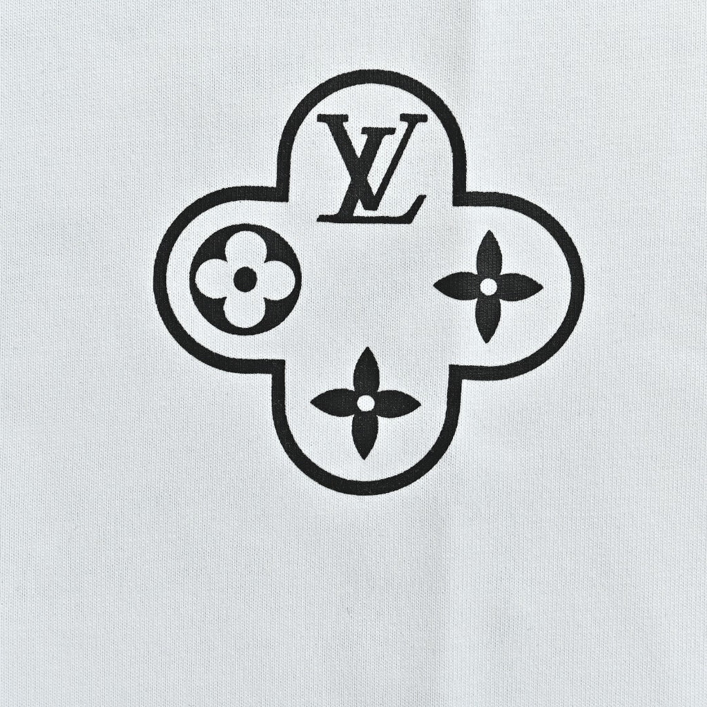 Louis Vuitton 26SS Chain Letter Logo Print Short-Sleeve T-Shirt White