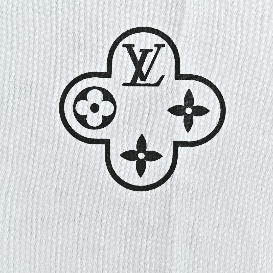 Louis Vuitton 26SS Chain Letter Logo Print Short-Sleeve T-Shirt White