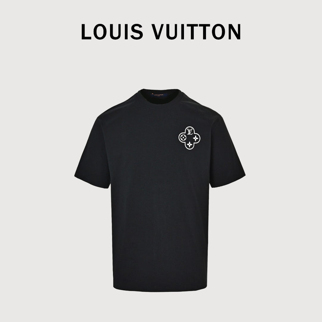 Louis Vuitton 26SS Chain Letter Logo Print Short-Sleeve T-Shirt Black