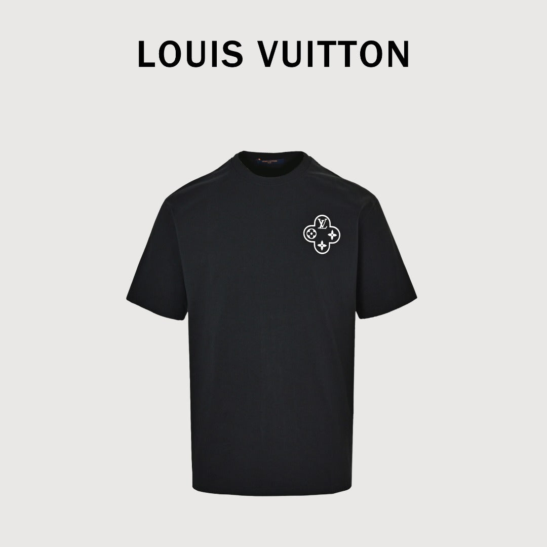 Louis Vuitton 26SS Chain Letter Logo Print Short-Sleeve T-Shirt Black