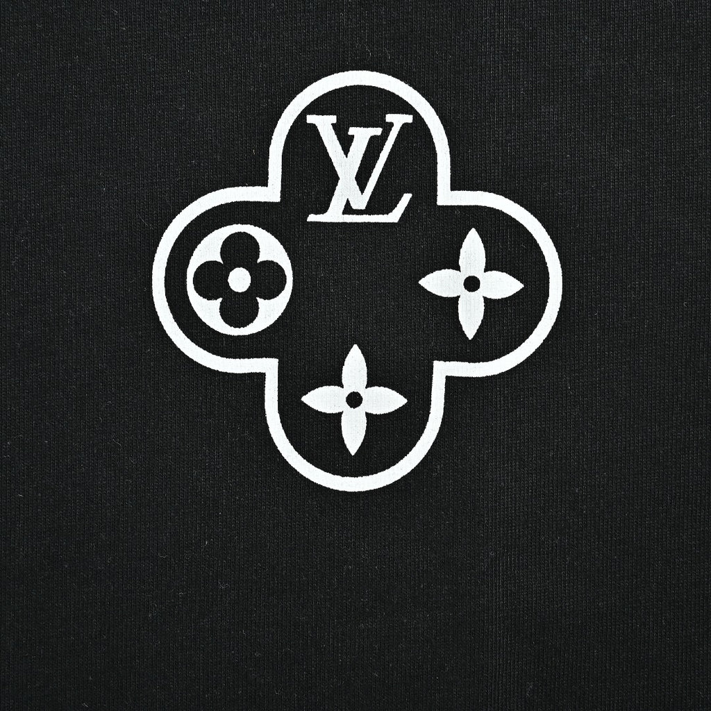 Louis Vuitton 26SS Chain Letter Logo Print Short-Sleeve T-Shirt Black
