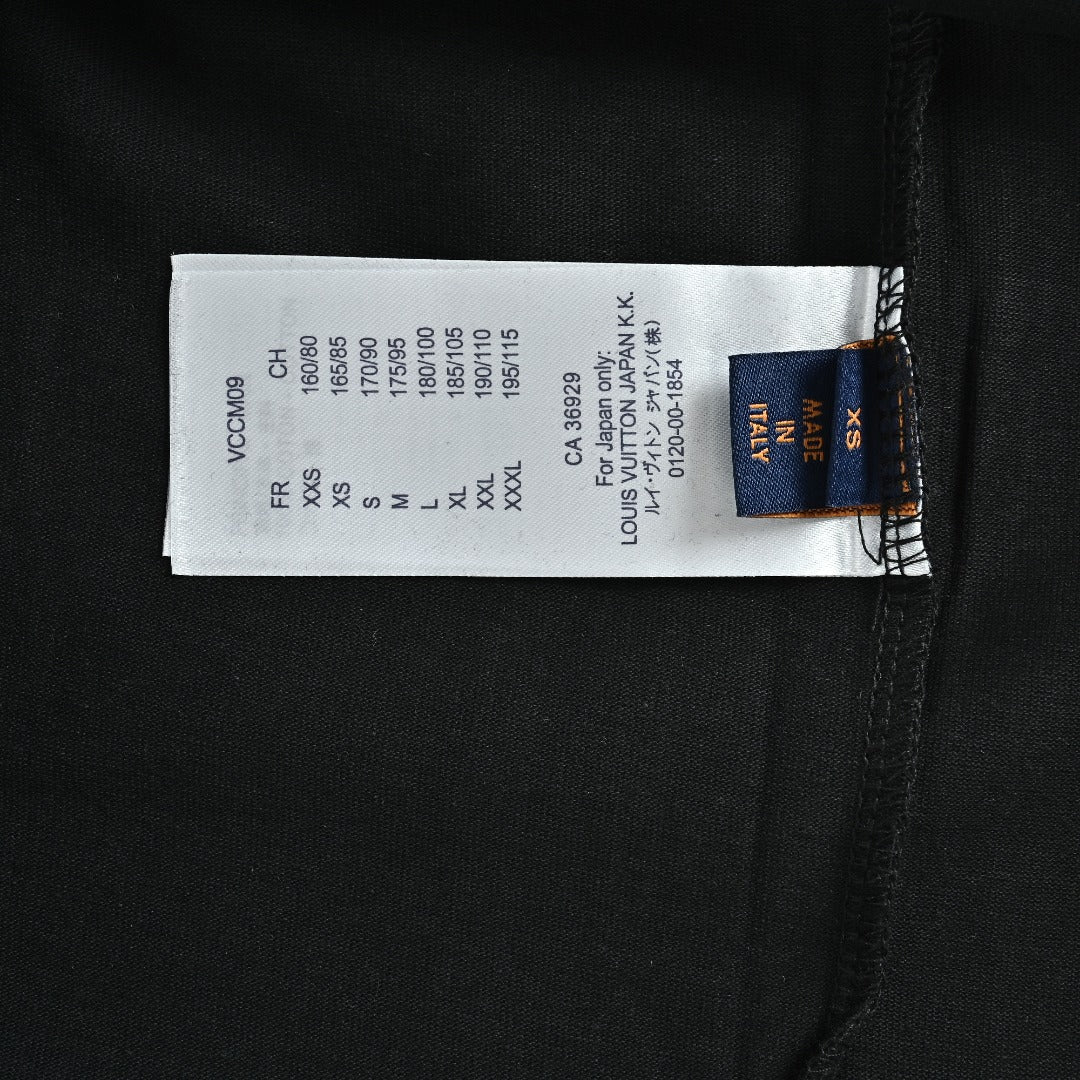 Louis Vuitton 26SS Chain Letter Logo Print Short-Sleeve T-Shirt Black