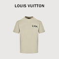 Louis Vuitton 26SS L.V.M. Embroidered Micro-Logo Letter Short-Sleeve T-Shirt Sand