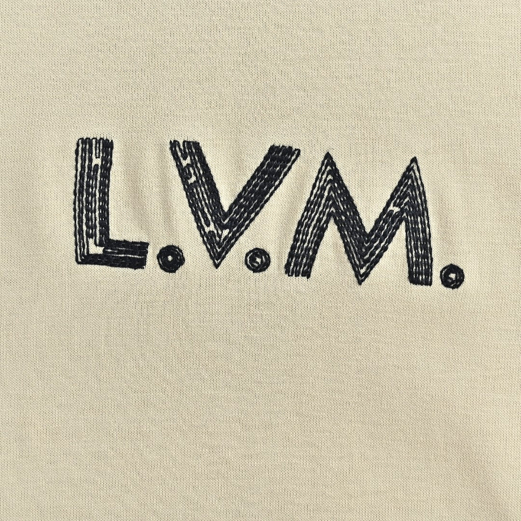 Louis Vuitton 26SS L.V.M. Embroidered Micro-Logo Letter Short-Sleeve T-Shirt Sand