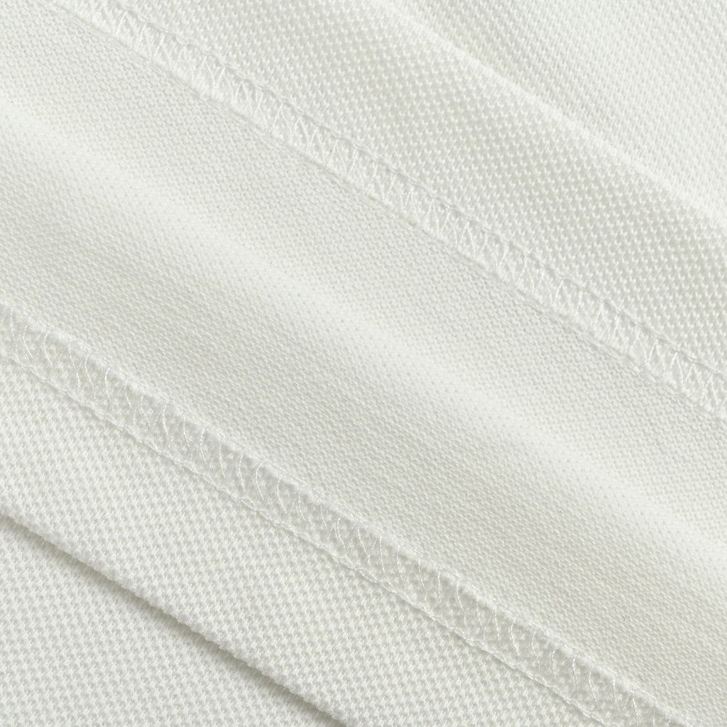 Gucci GG Embroidered Two-Tone Short-Sleeve Polo Shirt White