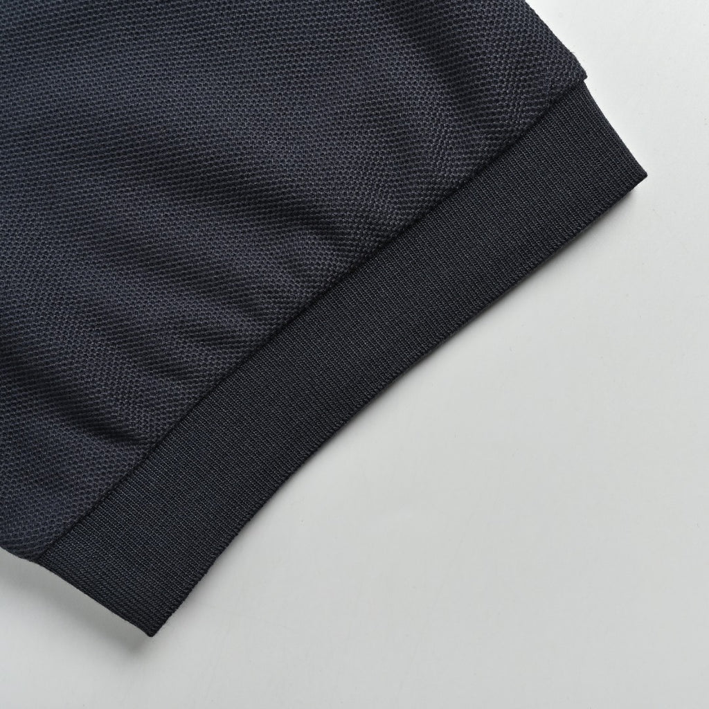 Gucci GG Embroidered Two-Tone Short-Sleeve Polo Shirt Black
