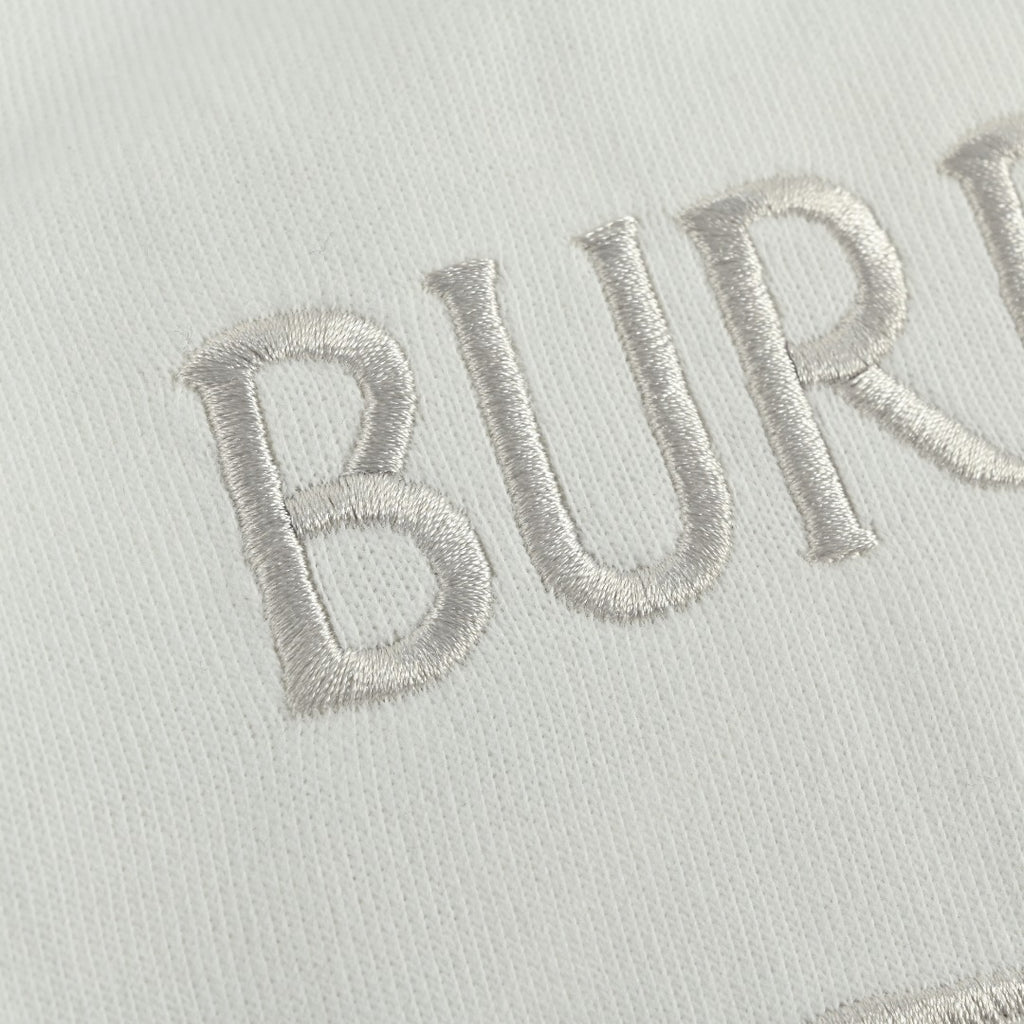 Burberry BBR Equestrian Knight Gold Embroidered Short-Sleeve T-Shirt White