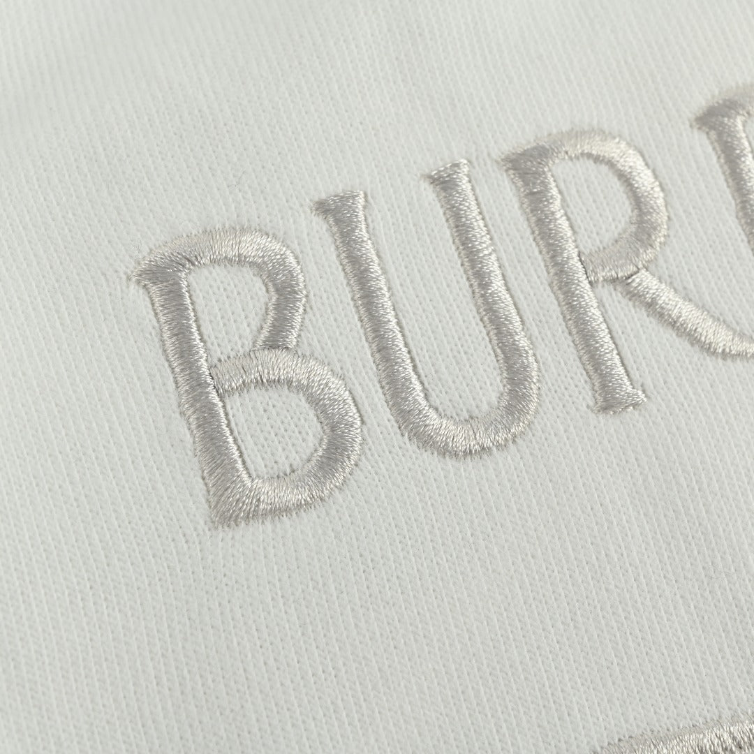 Burberry BBR Equestrian Knight Gold Embroidered Short-Sleeve T-Shirt White