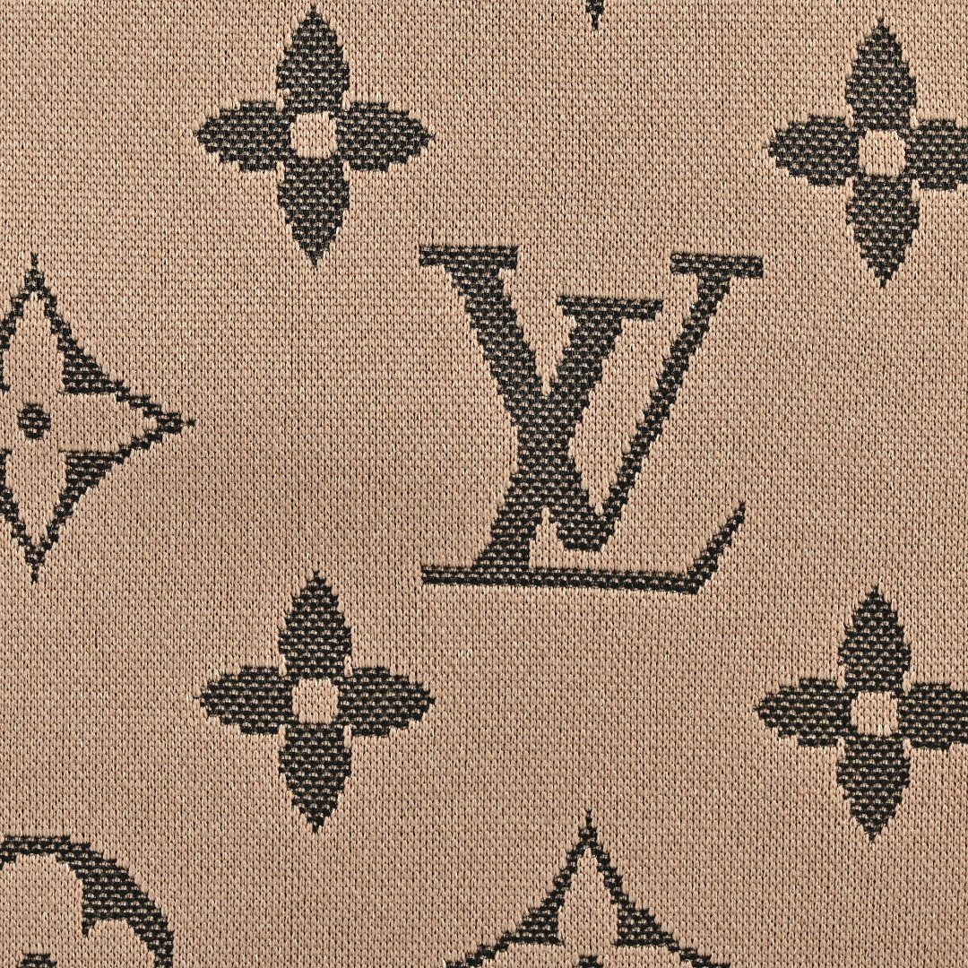 Louis Vuitton LV Classic Monogram Allover-Print Short-Sleeve Polo Shirt Camel
