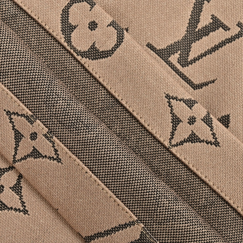 Louis Vuitton LV Classic Monogram Allover-Print Short-Sleeve Polo Shirt Camel