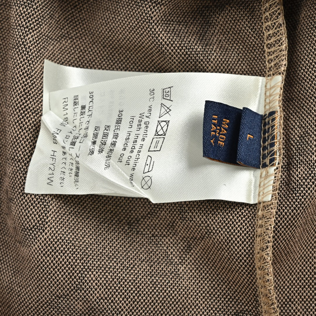 Louis Vuitton LV Classic Monogram Allover-Print Short-Sleeve Polo Shirt Camel