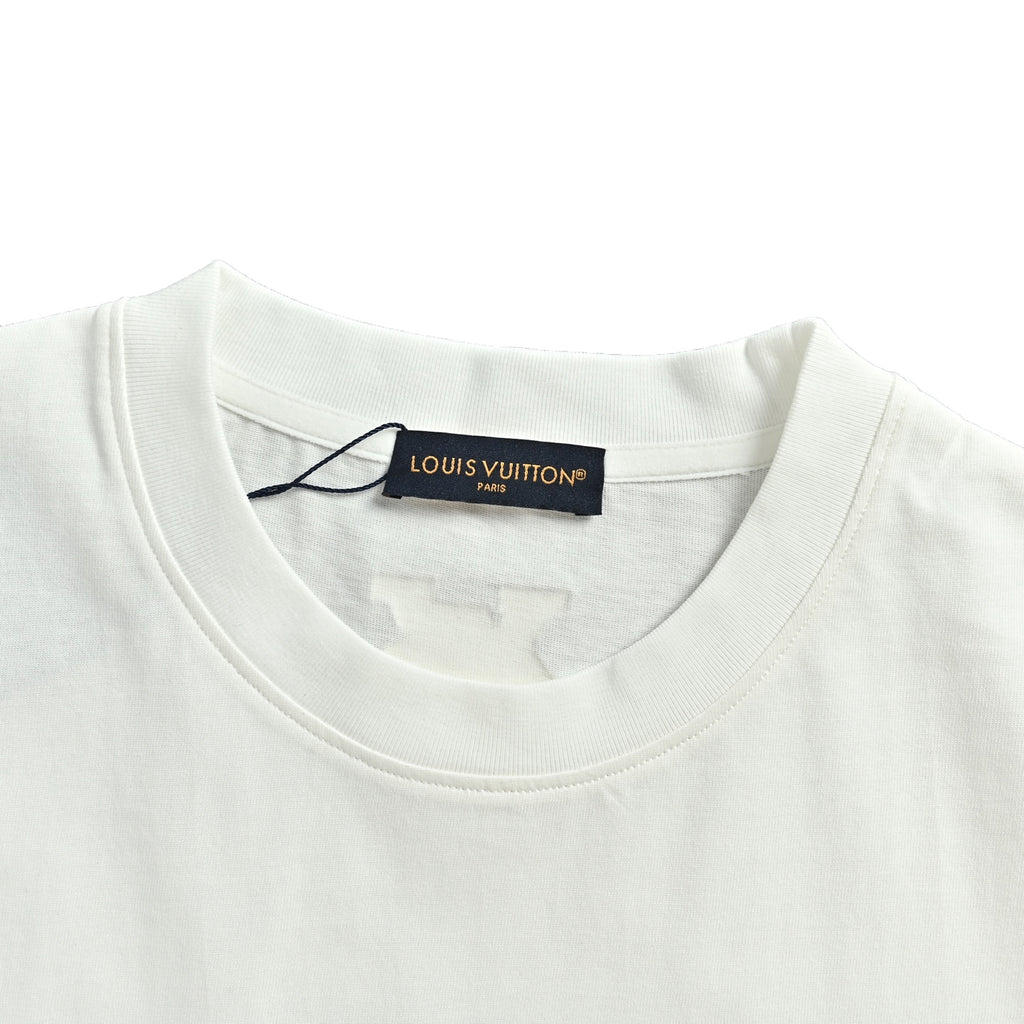 Louis Vuitton 26SS LV Gesture Letter Rubber-Print Short-Sleeve T-Shirt White