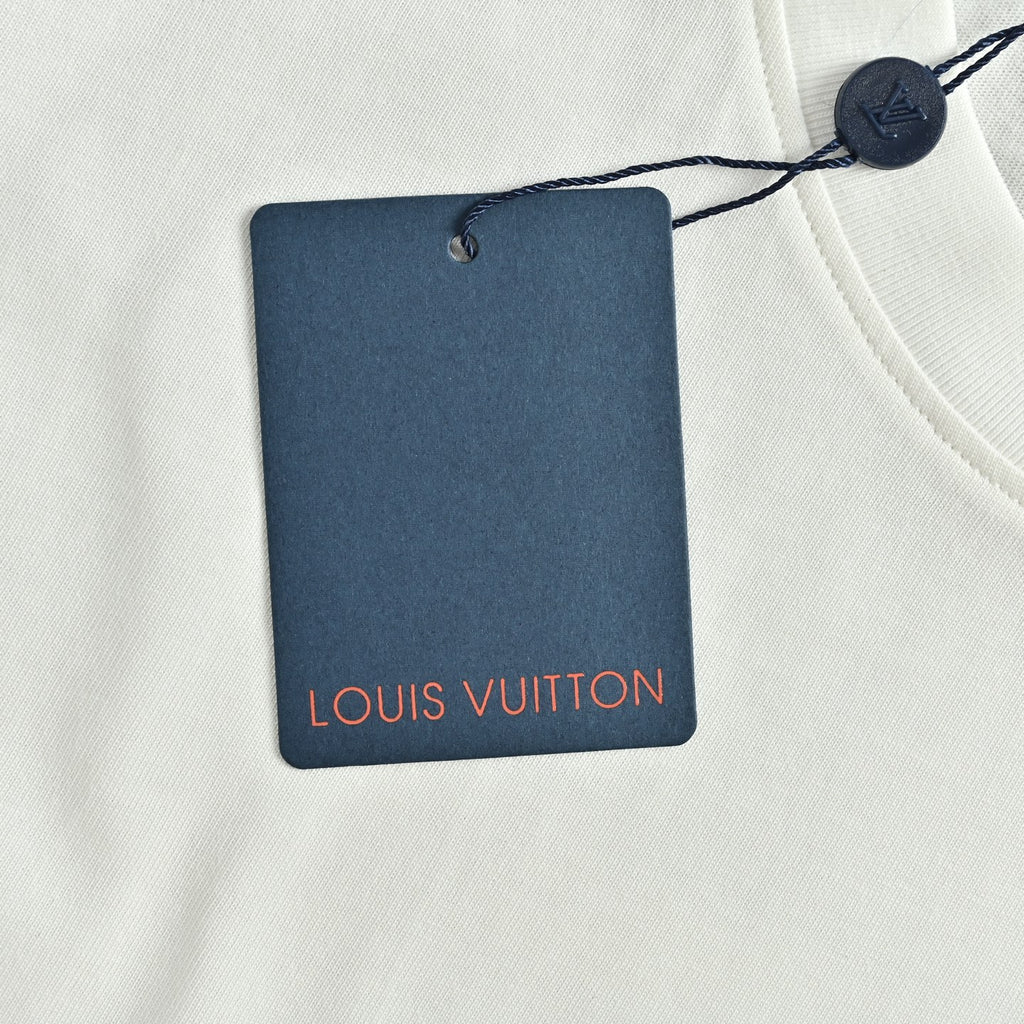 Louis Vuitton 26SS LV Gesture Letter Rubber-Print Short-Sleeve T-Shirt White