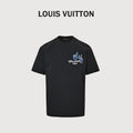 Louis Vuitton 26SS LV Gesture Letter Rubber-Print Short-Sleeve T-Shirt Black