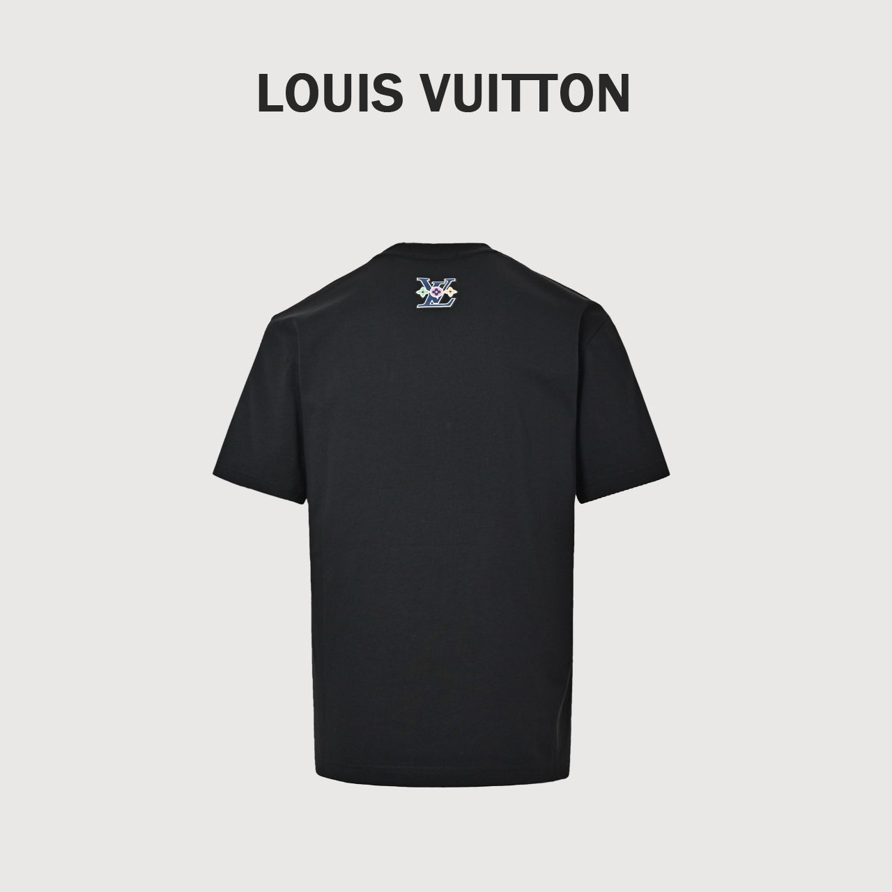 Louis Vuitton 26SS LV Gesture Letter Rubber-Print Short-Sleeve T-Shirt Black