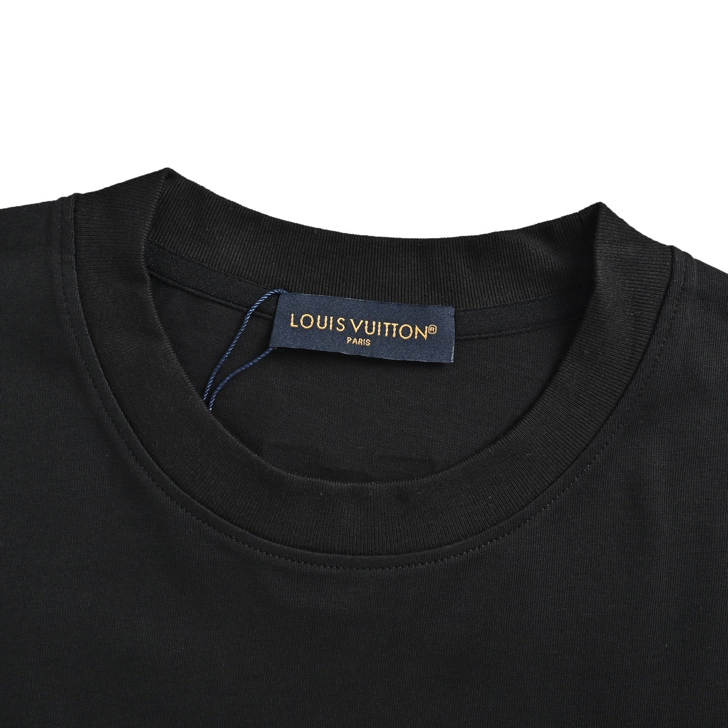 Louis Vuitton 26SS LV Gesture Letter Rubber-Print Short-Sleeve T-Shirt Black