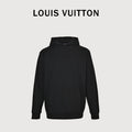 Louis Vuitton LV Embossed Letter Hooded Sweatshirt Black
