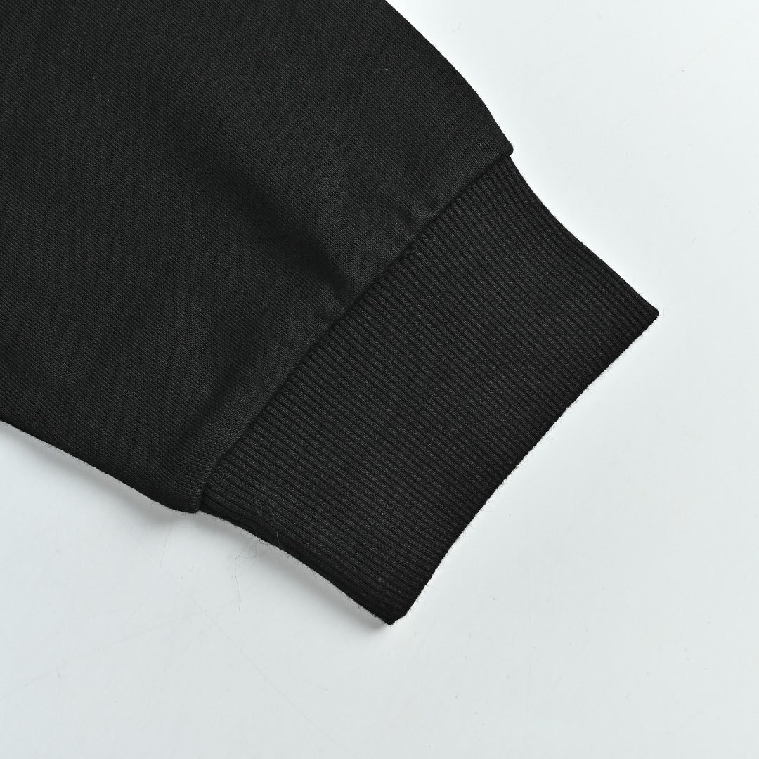 Louis Vuitton LV Embossed Letter Hooded Sweatshirt Black