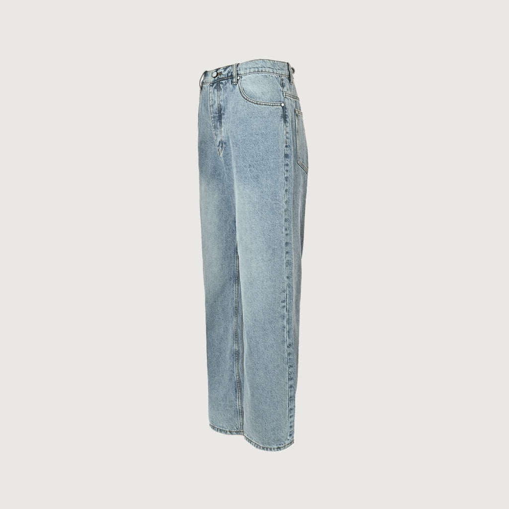 Louis Vuitton LV Back Pocket Embroidered Skater Denim Jeans Light Indigo