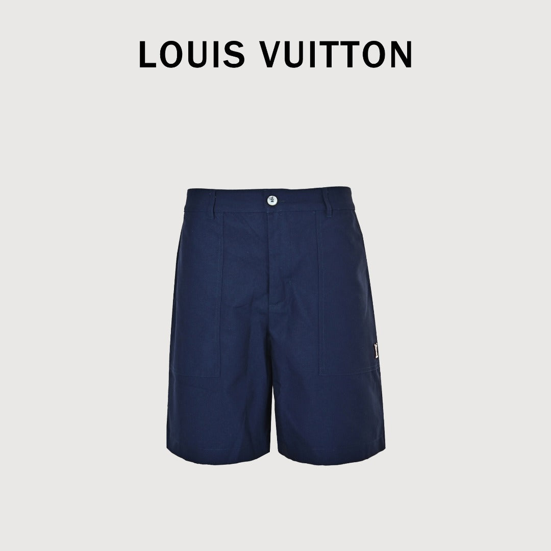 Louis Vuitton LV Monogram Jacquard Indigo Denim Shorts Dark Indigo