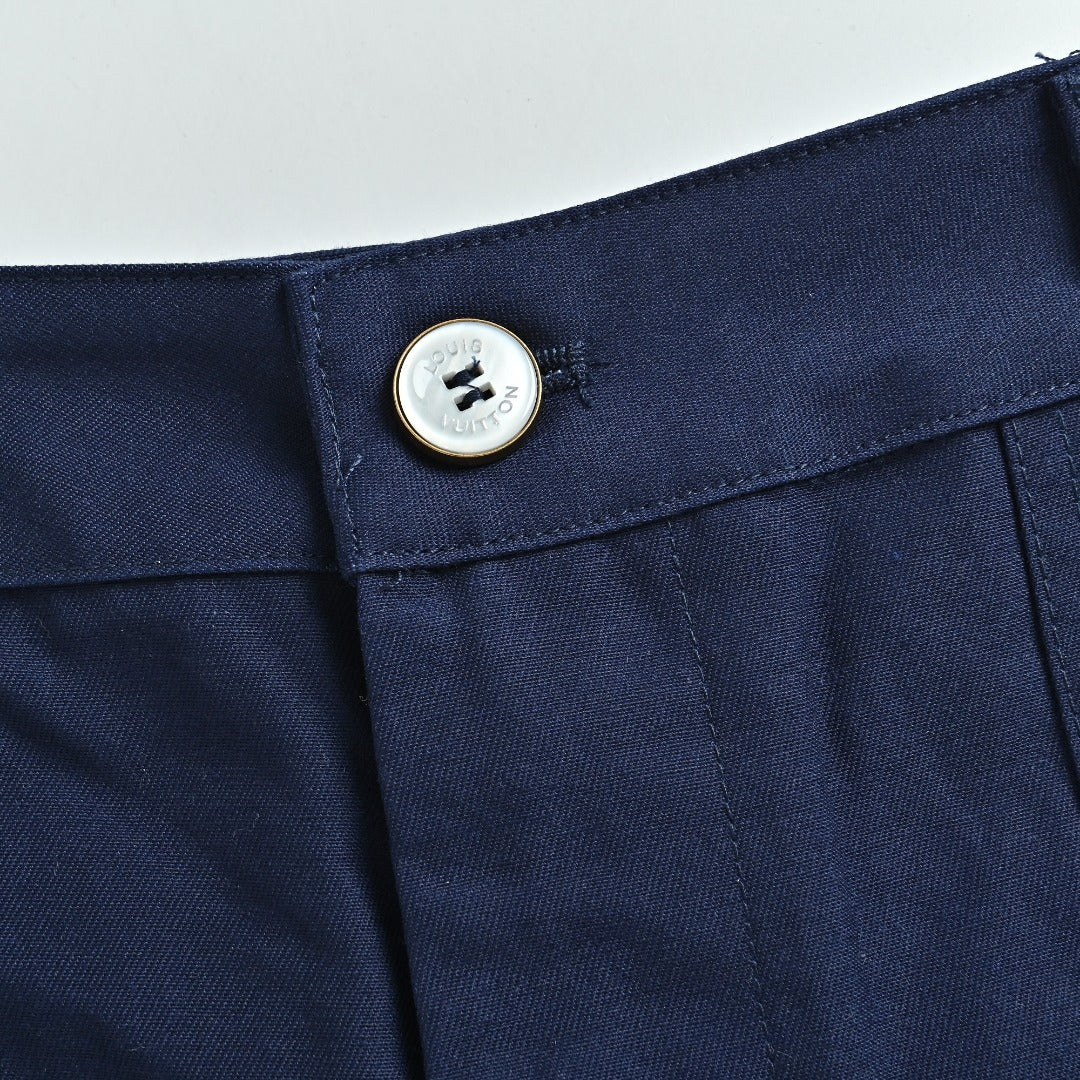 Louis Vuitton LV Monogram Jacquard Indigo Denim Shorts Dark Indigo
