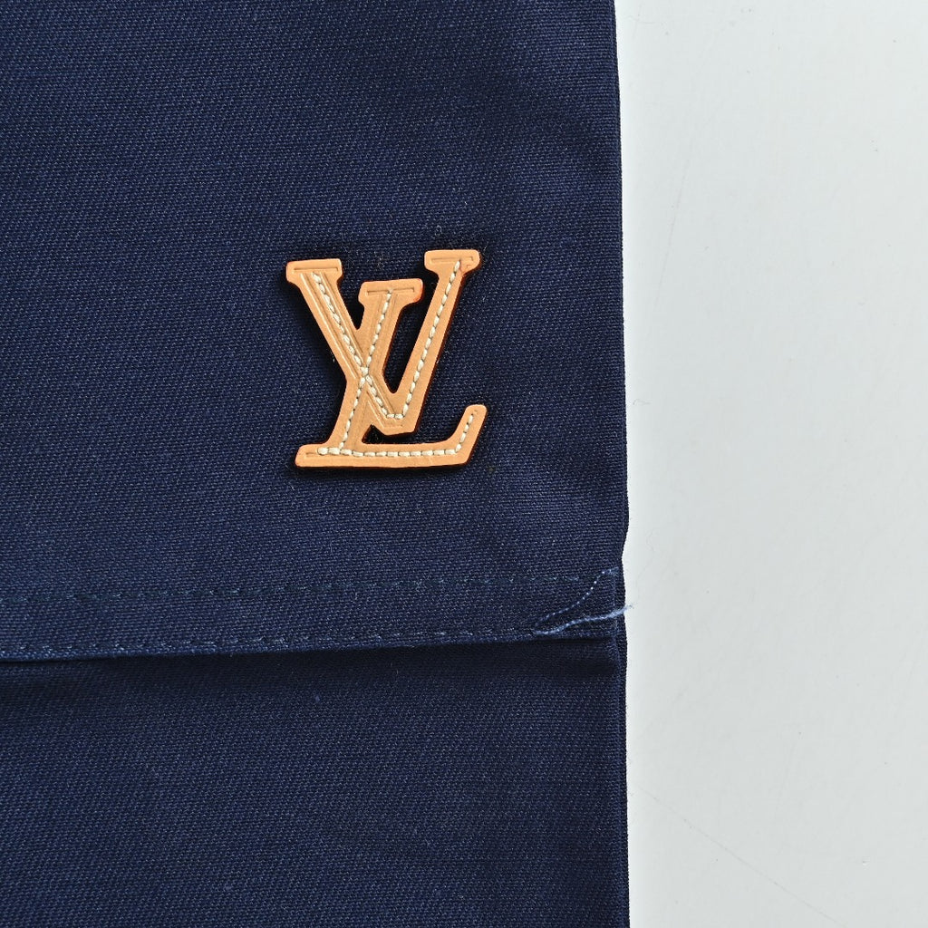 Louis Vuitton LV Monogram Jacquard Indigo Denim Shorts Dark Indigo