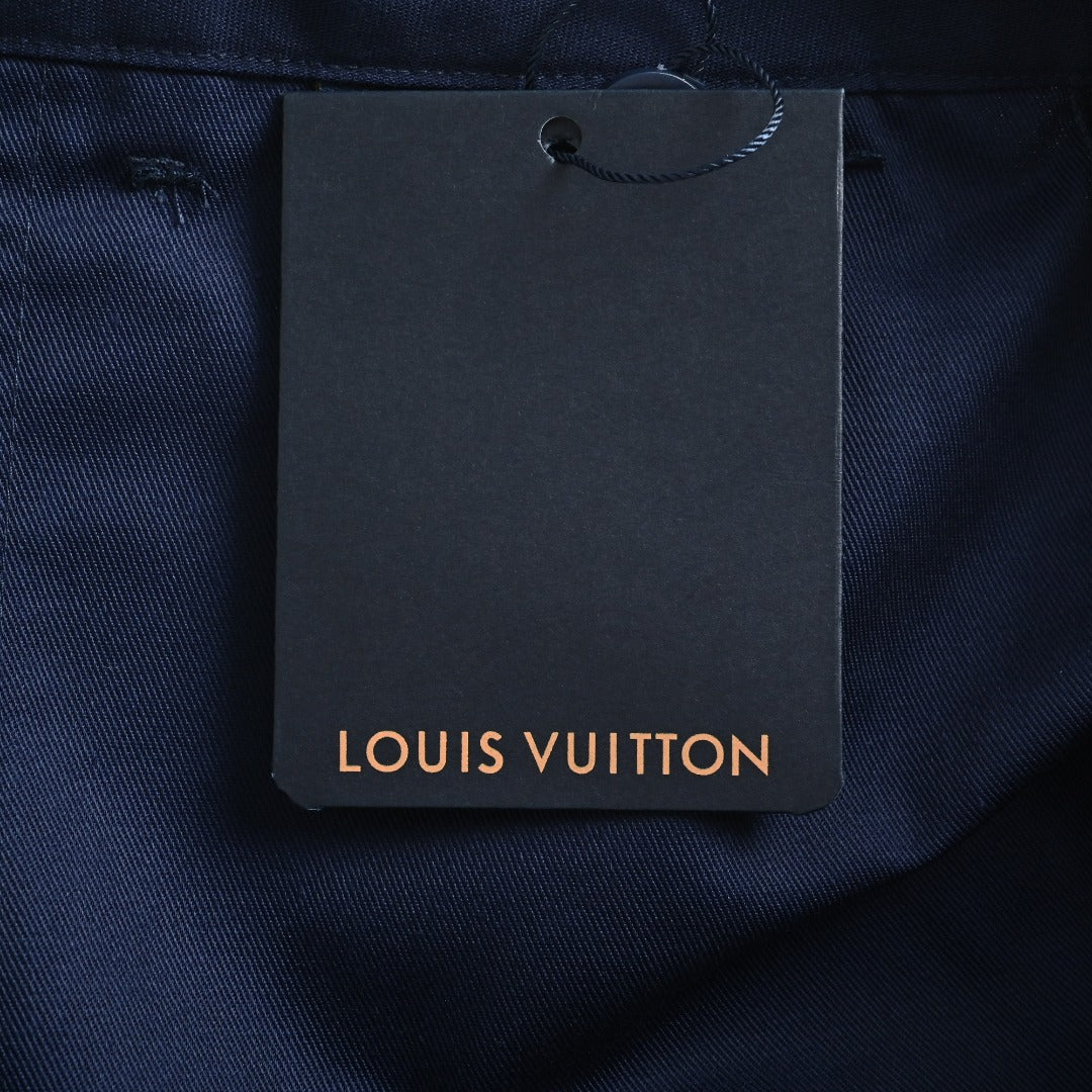 Louis Vuitton LV Monogram Jacquard Indigo Denim Shorts Dark Indigo