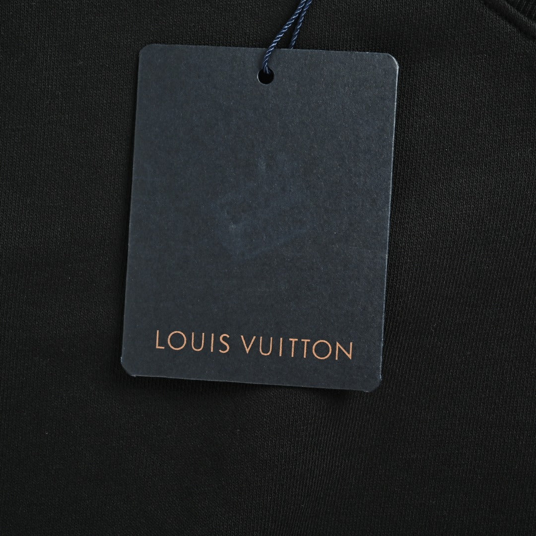 Louis Vuitton LV Classic Monogram Patchwork Pocket Crew-Neck Sweatshirt Black