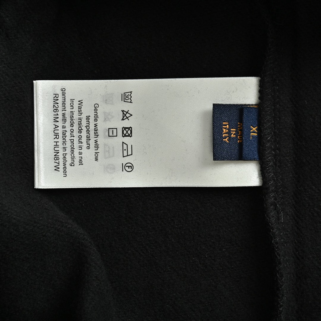 Louis Vuitton LV Classic Monogram Patchwork Pocket Crew-Neck Sweatshirt Black