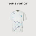 Louis Vuitton LV Gradient Monogram Embroidered Mirrored-Script Short-Sleeve T-Shirt White