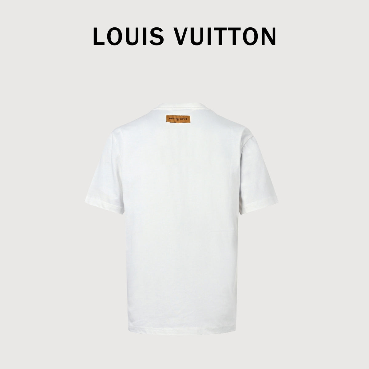 Louis Vuitton LV Gradient Monogram Embroidered Mirrored-Script Short-Sleeve T-Shirt White