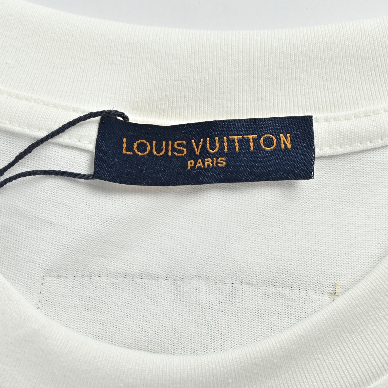 Louis Vuitton LV Gradient Monogram Embroidered Mirrored-Script Short-Sleeve T-Shirt White