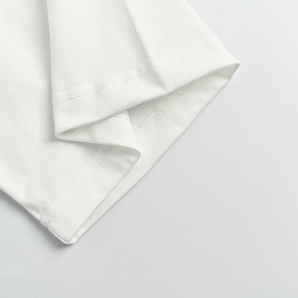 Louis Vuitton LV Gradient Monogram Embroidered Mirrored-Script Short-Sleeve T-Shirt White