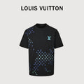 Louis Vuitton LV Gradient Monogram Embroidered Mirrored-Script Short-Sleeve T-Shirt Black